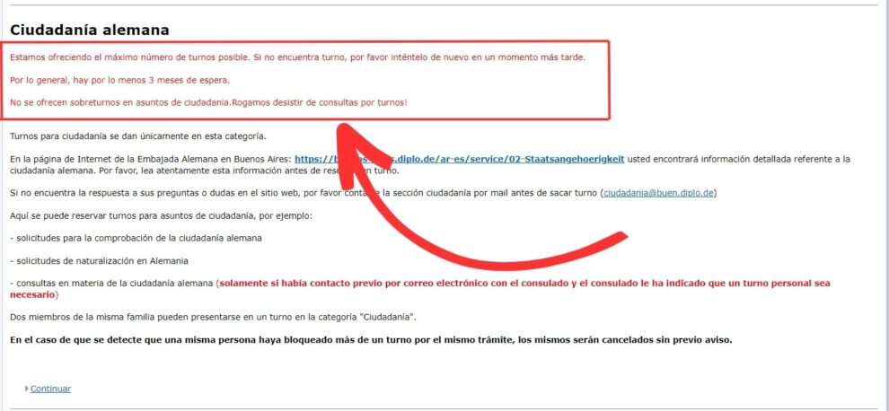 Sacar turno ciudadanía alemana